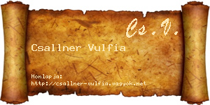 Csallner Vulfia névjegykártya